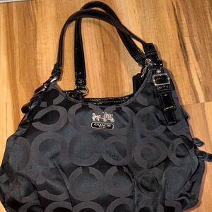 Coach Black Signature Shoulder Bag